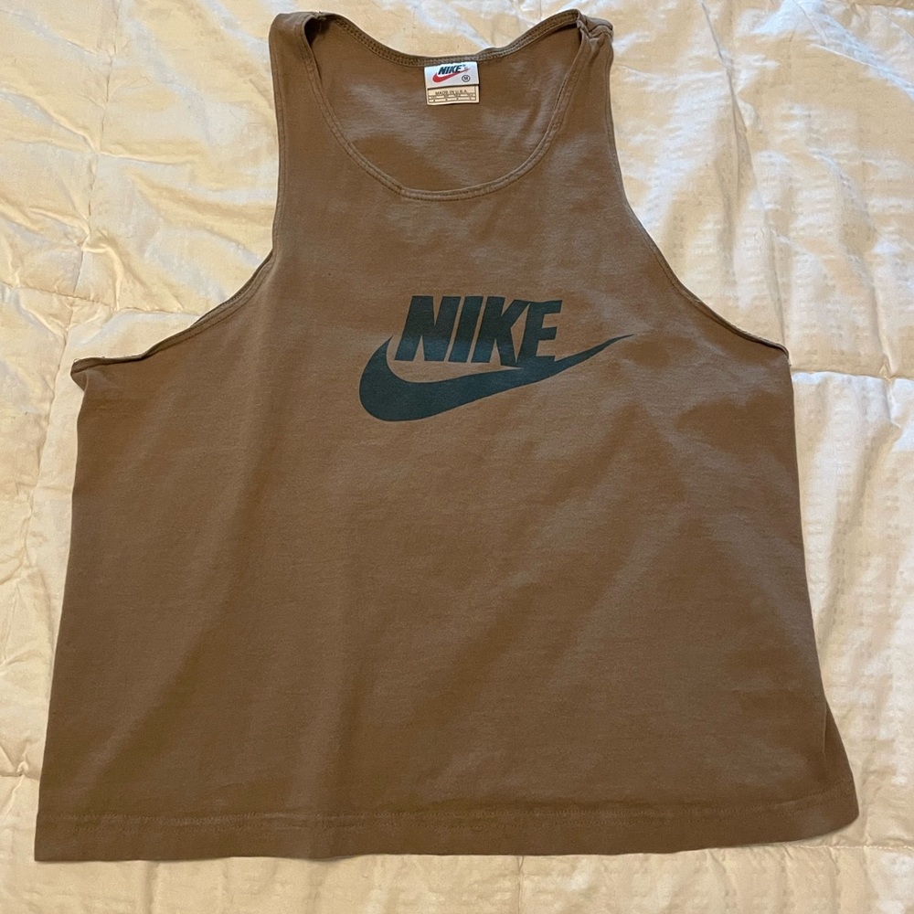 Brown/tan unisex Nike tank